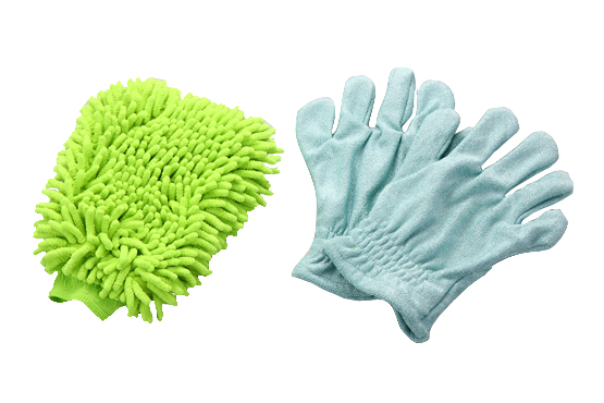 Chenille cleaning mitt