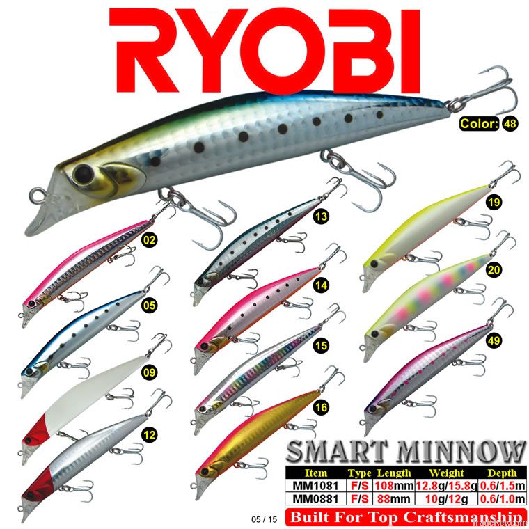 RYOBI HARD FISHING LURES - SMART MINNOW