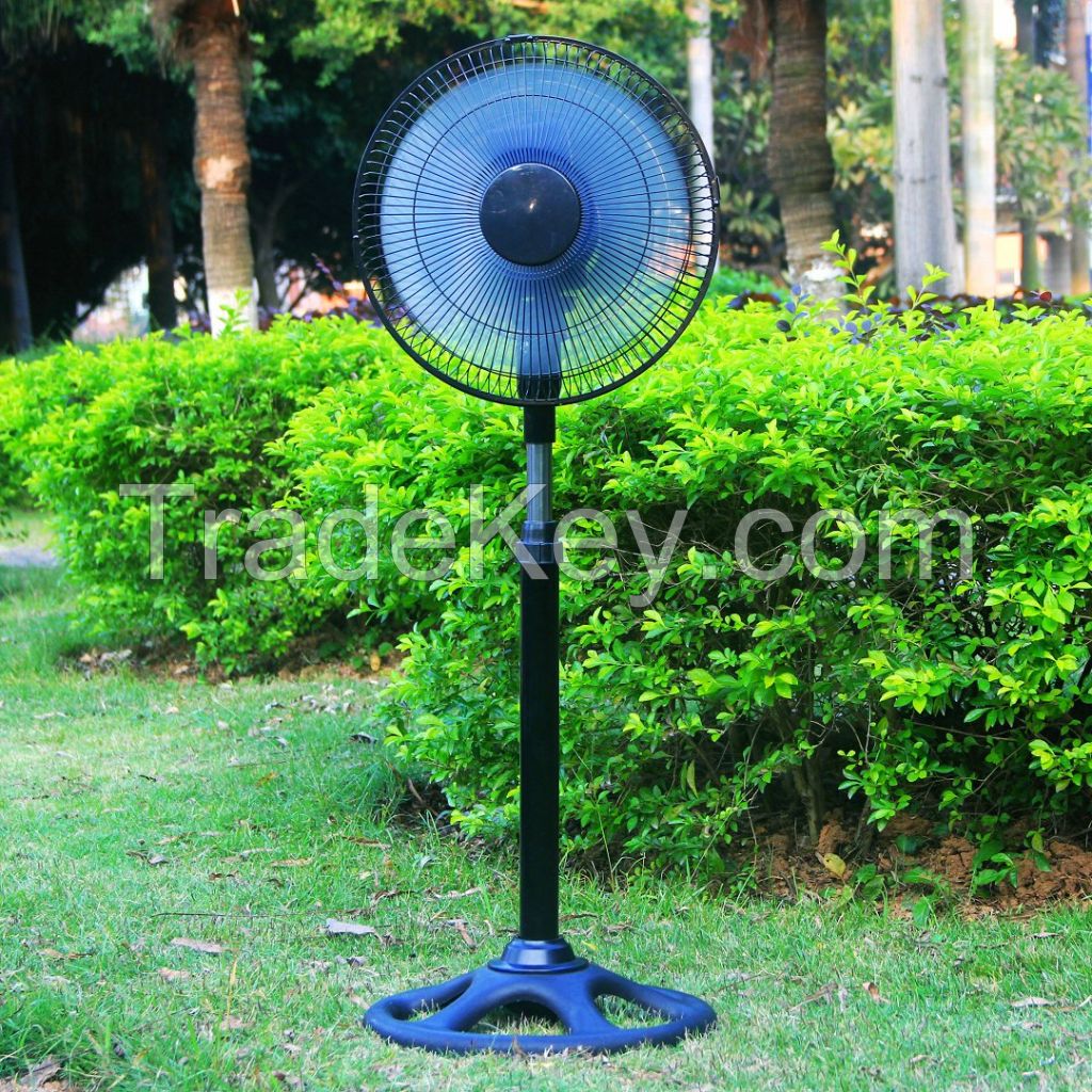 2 Years Warranty Cheap Price 12 Inch Solar Rechargeable Stand Fan with Brushless DC Motor