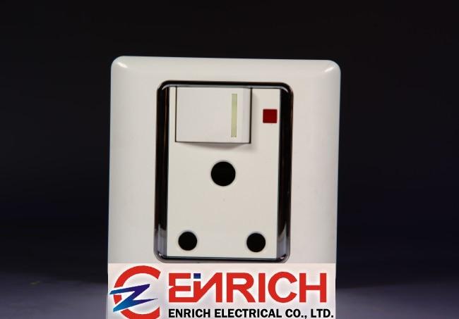 African Wall Switch with 15A Socket