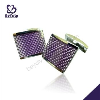 Carbon Fiber Enamel Clothing Accessories Jewelry 316l Stainless Steel Cuff Links For Men