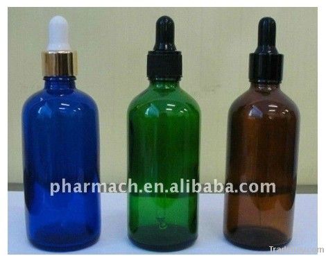 Amber, green, blue drop dispensing bottles