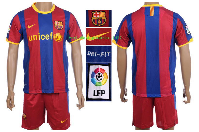 10-11 Barcelona home soccer jersey football shirt+ short new