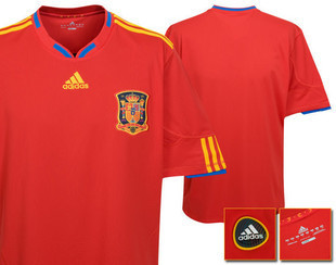 10-11 Spain home soccer jersey football shirt+ short new