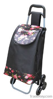 foldable shopping trolley bag with 6 wheel