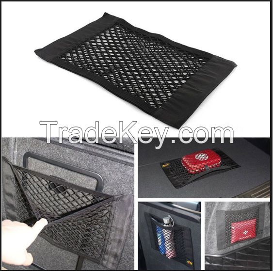 Car Trunk Cargo Net Seats Storage Organizer with Magic Sticker