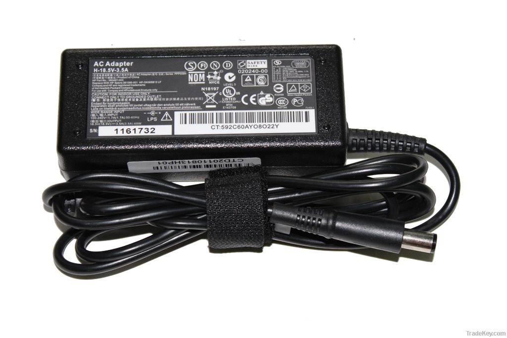 For HP 18.5V 3.5A ac Adapter 463958-001 DV5 DV6 DV7 65W