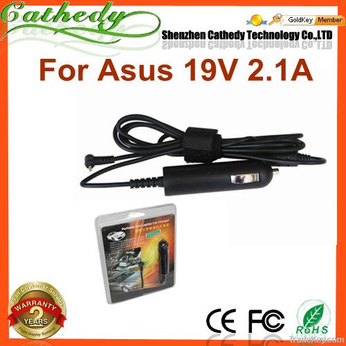 For Asus Mini Laptop Car Charger 19V 2.1A 40W