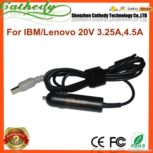 For IBM/LENOVO Laptop Car Charger 20V 3.25A, 4.5A