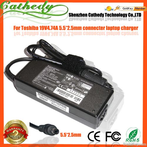 19V 4.74A For Toshiba Satellite L300D Laptop MainS  Ac Adapter