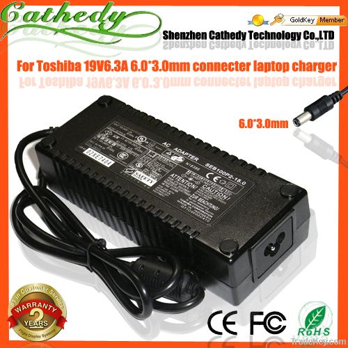 laptop battery charger for Toshiba 19V6.3A  3.0mm