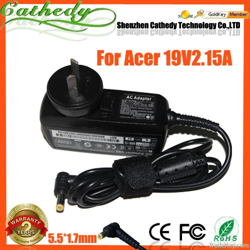 19V2.15A for Acer laptop power charger 40W
