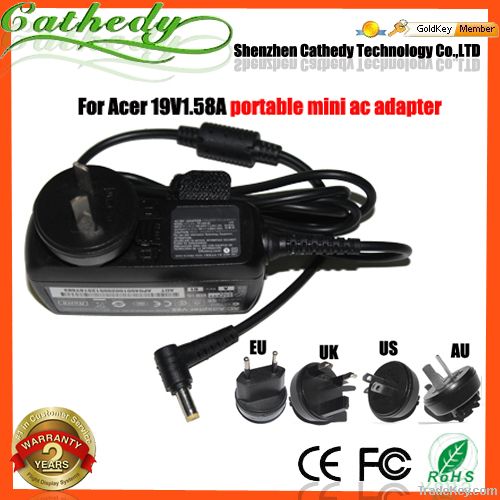 NEW 19V 1.58A Travel AC Adapter for Acer V85 ADP-40TH