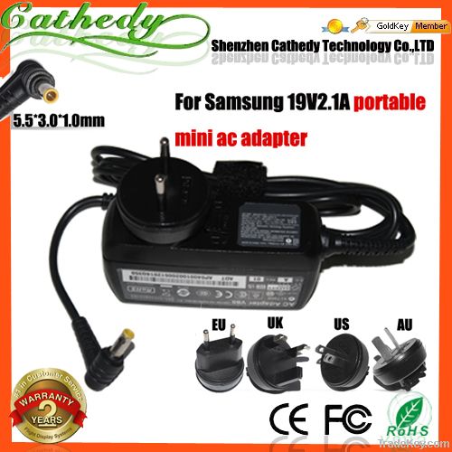 For Samsung N130 N140 N150 N210 N220 N510 19v 2.1A  Power Ac Adapter