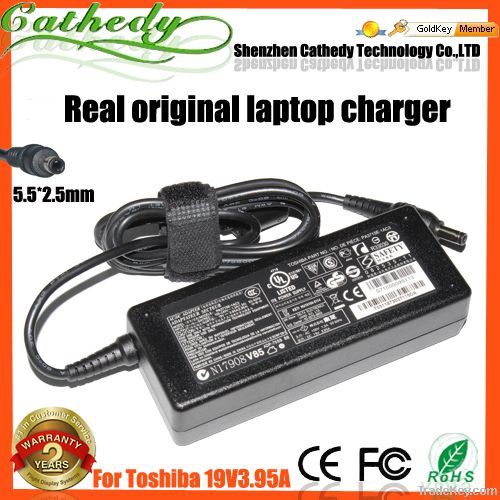 Genuine laptop charger for Toshiba 19V 3.95A 75W