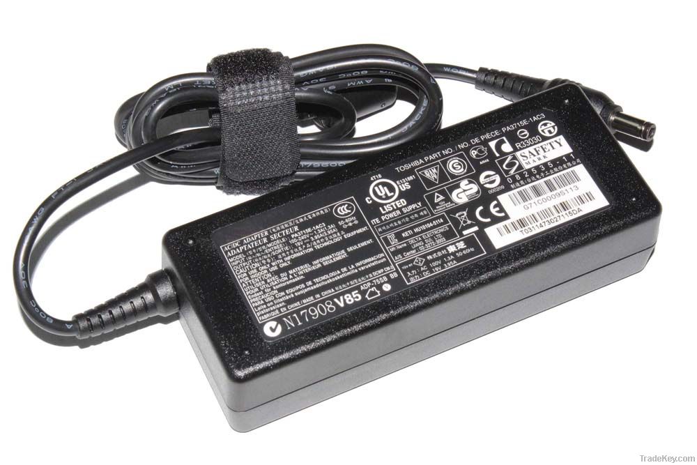 Genuine laptop charger for Toshiba 19V 3.95A 75W