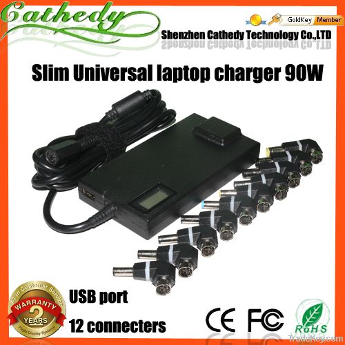 5V2A USB port Universal laptop charger 12 connecters with LED light