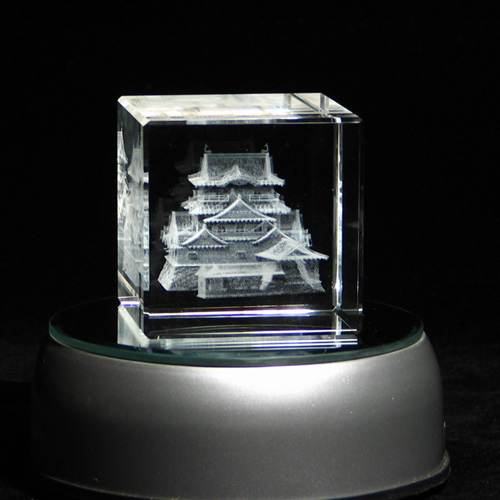3D Laser Crystal Cube