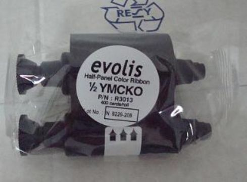 Evolis half panel YMCKO color ribbon R3013