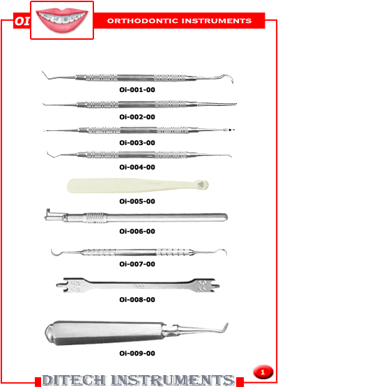 Orthodontic instruments