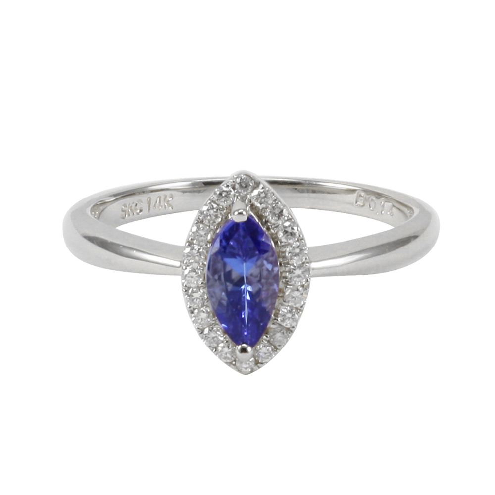 14K Exquisite Tanzanite Ring with diamonds (NEW ARRIVAL)