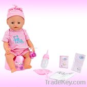 real like baby doll with music potty and magic teat