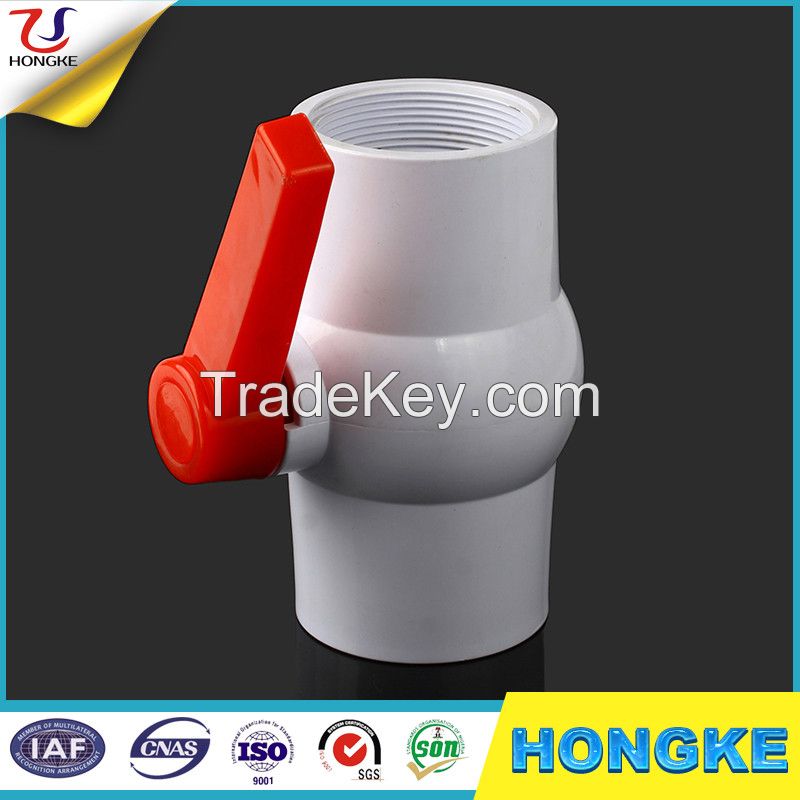 Hot Sale New Handle Plastic PVC  White Compact Ball Valve