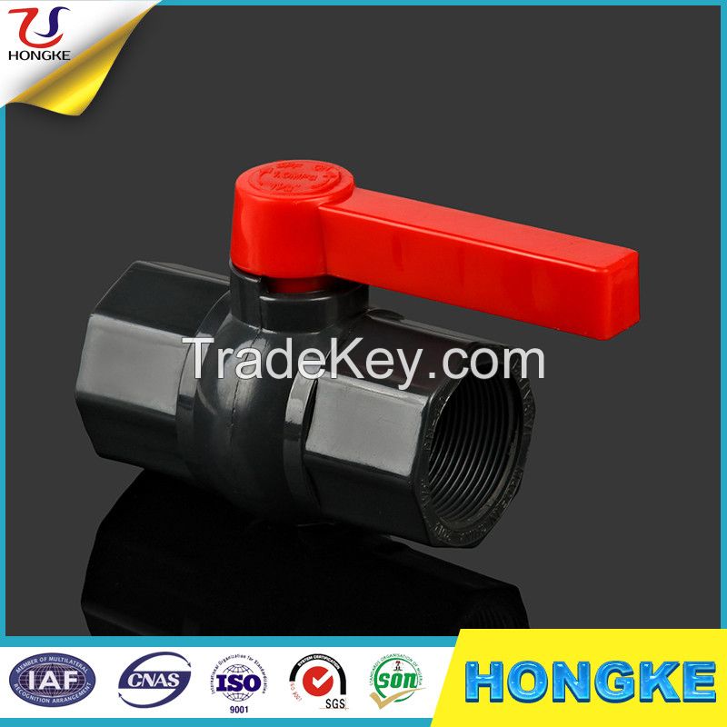 Hot Sale Grey Iran Plastic PVC Threaded Octagonal Ball Valve