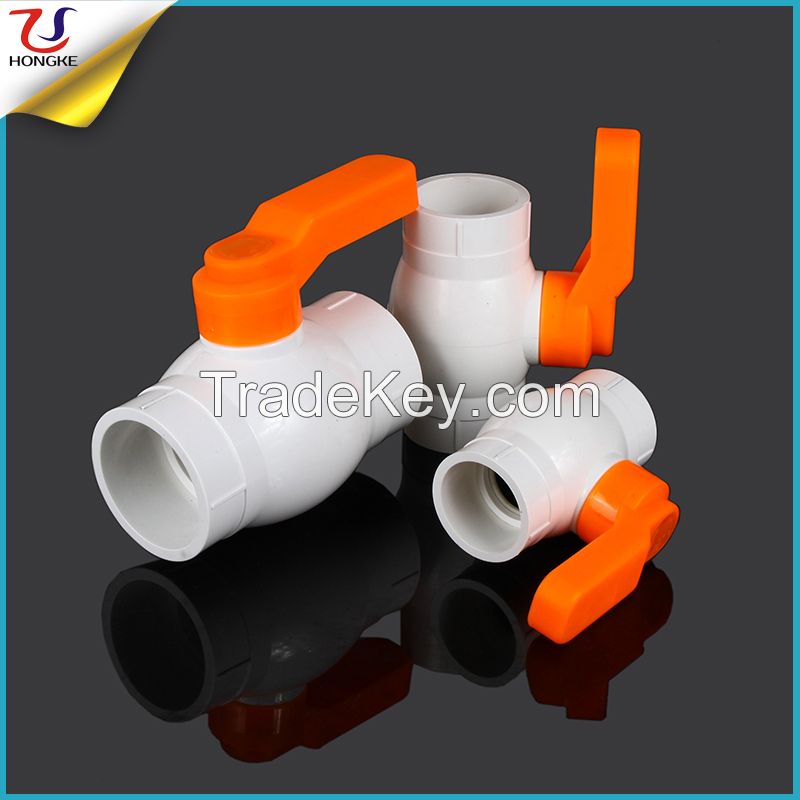 Indian UPVC water pipe one way handle ball valve
