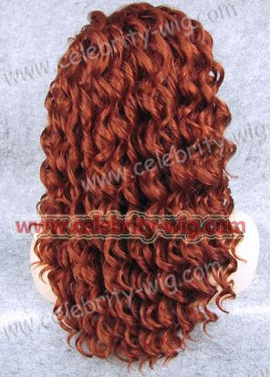 red synthetic curly hair lace front wigs