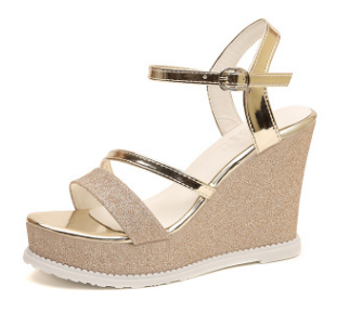 Ladies Fashion High Wedge Sandals shoes for summer with high quality PU with good price