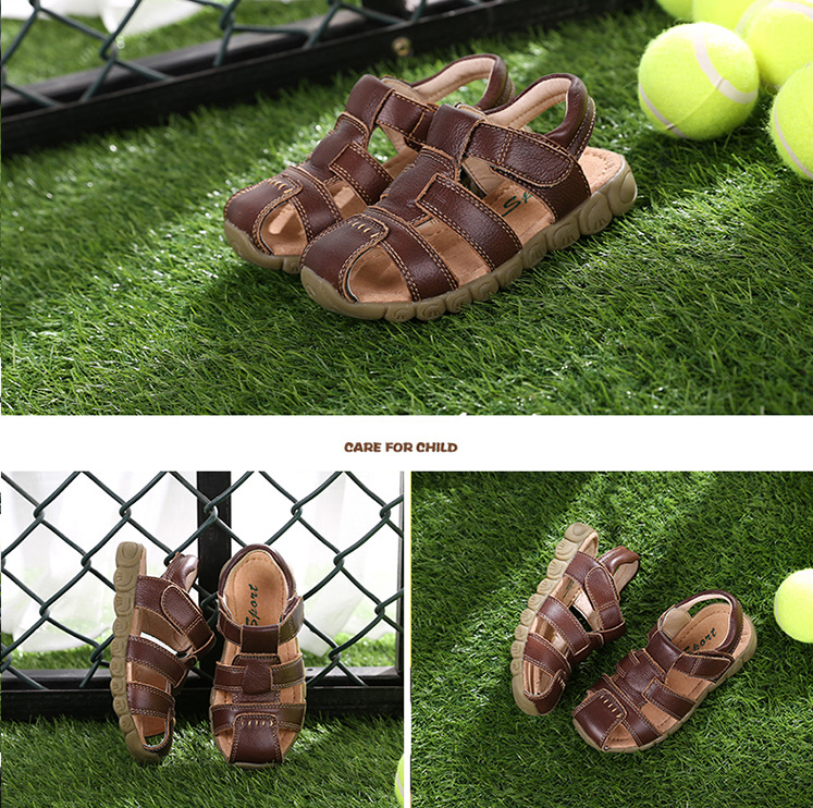 Kids Fashion Sandals shoes for summer with high quality cow leather with good price