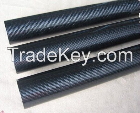 3K plain 3K twill high gloosy carbon fiber tube with high strength