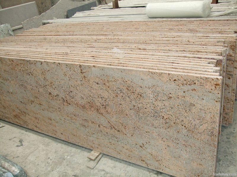 Orlando Gold Granite Slab for Countertop or Wall Tile