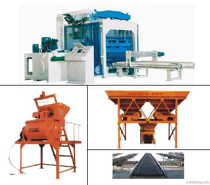 Full automatic concrete brick making machine