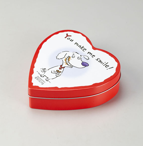 Heart shape tin box