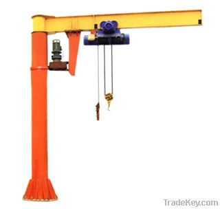 BZ model swing pillar jib crane with electric wire rope hoist