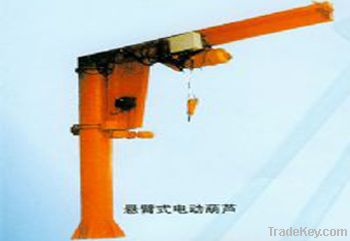 Column swing lever type hoisting crane