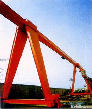 electric hoist single beam gantry crane with cantilever