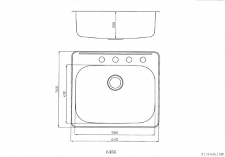 topmount kitchen sinks- 6456A