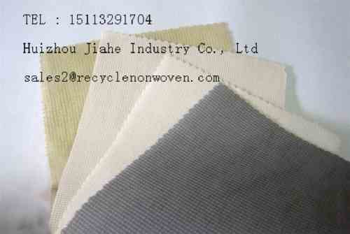 spun bond of dyed fabrics from recycled polyester nonwoven fabrics