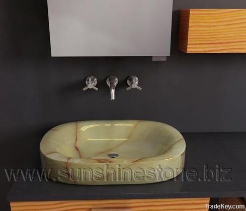 green onyx vessel sink