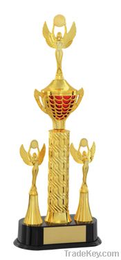 Dual-color basket trophy