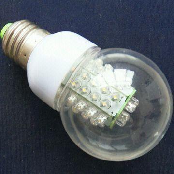 E26/E27 387 to 416lm LED Bulb Light with 110 to 130/220 to 240V AC Vol