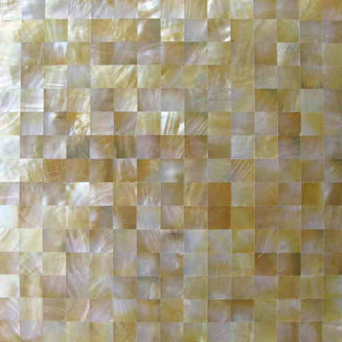 Yellow butterfly MOP shell mosaic