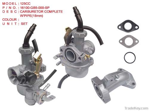 Carburetor Complete wpipe 16100-GB5-000-SP 125CC