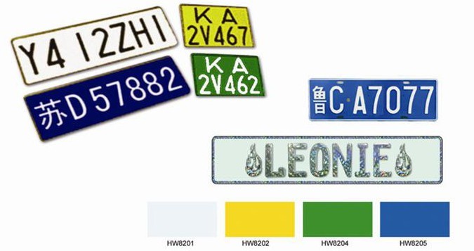 Retro-reflective sheeting for number plates of motor vehicles