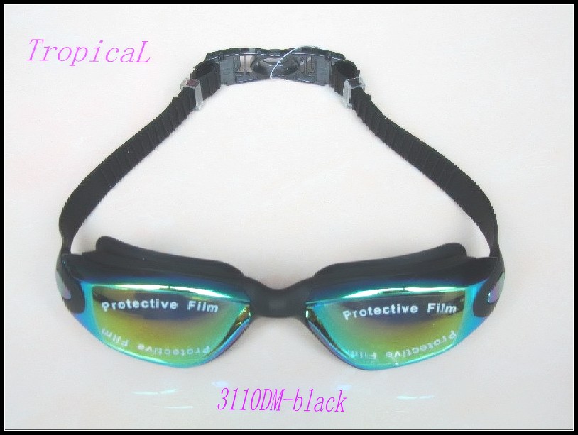 mirror-coated swimming goggles