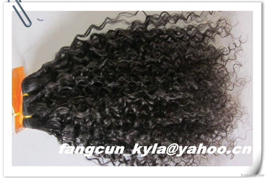 kinky curly remy virgin human hair extension