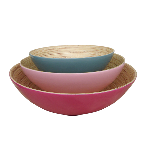 Bamboo bowl with foot